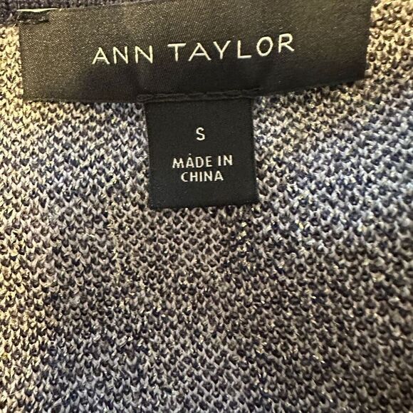 Ann Taylor navy, gold, and cream sweater skirt set- size s/m - Picture 7 of 12